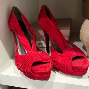 Jessica Simpson suede red High Heels